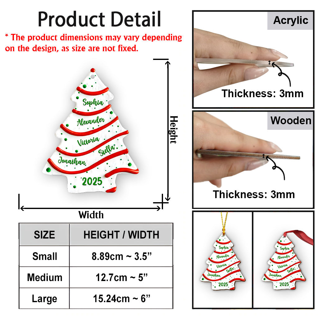 Sapin de Noël familial - Ornement familial personnalisé