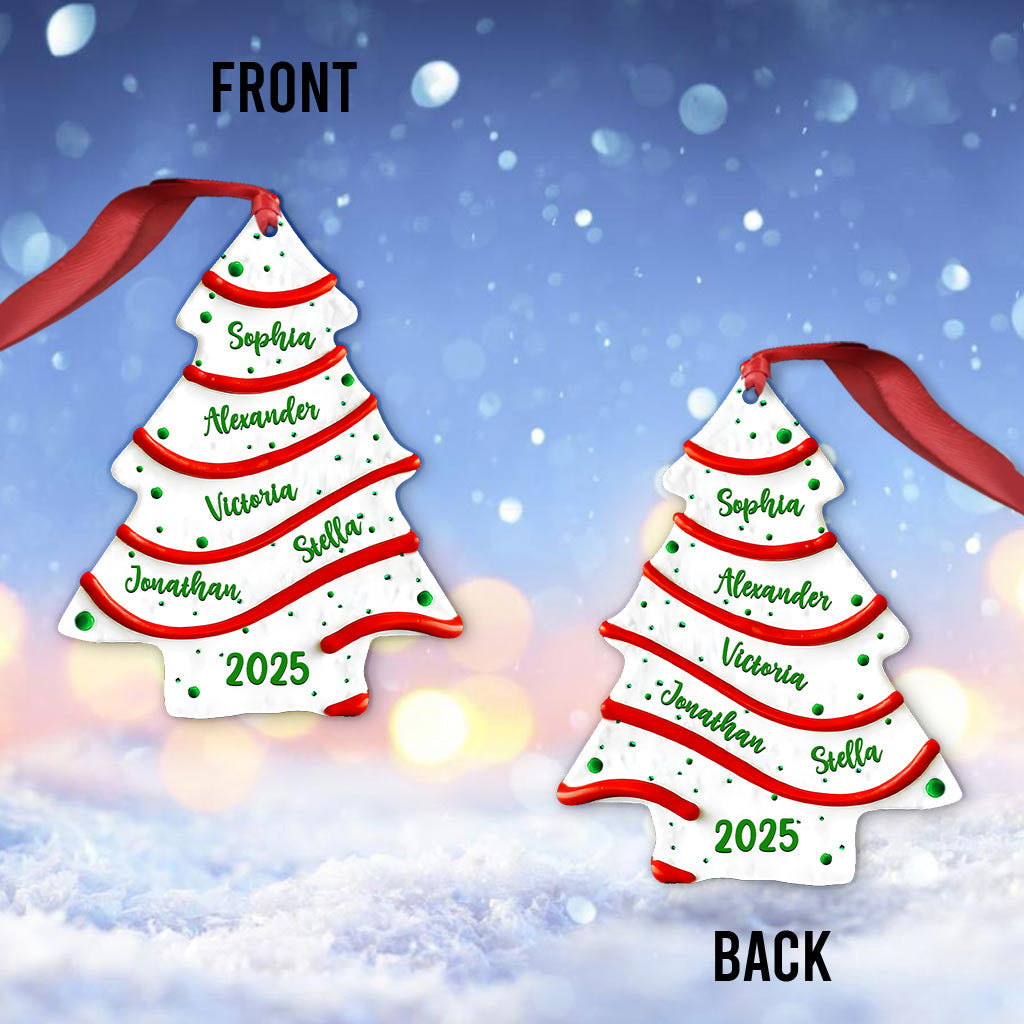 Sapin de Noël familial - Ornement familial personnalisé