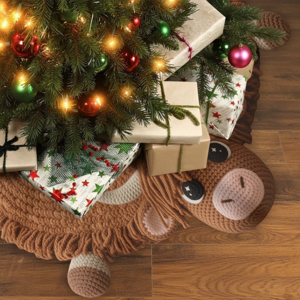 Adorable bébé vache - Jupe de sapin personnalisée en forme de vache des Highlands