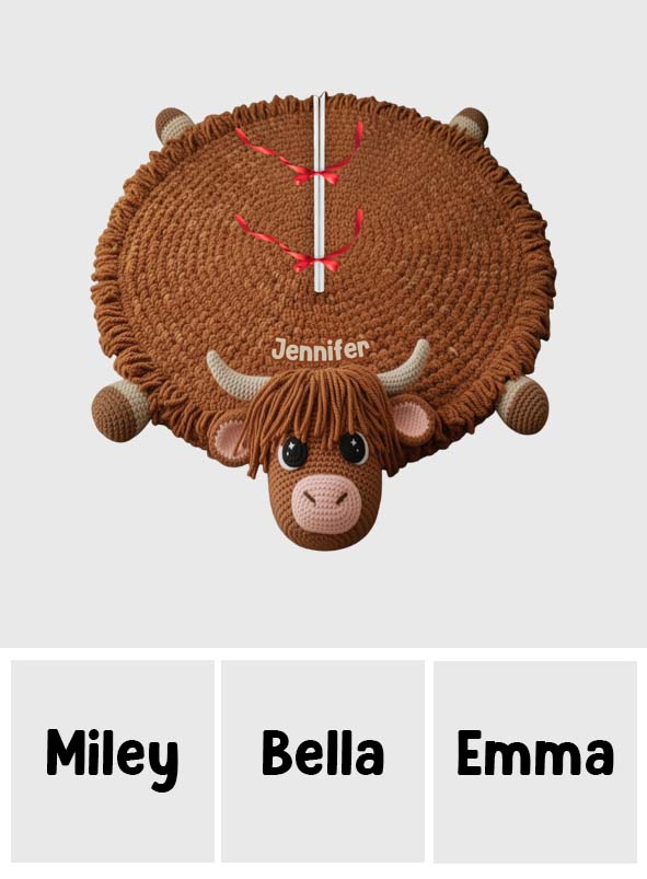 Adorable bébé vache - Jupe de sapin personnalisée en forme de vache des Highlands