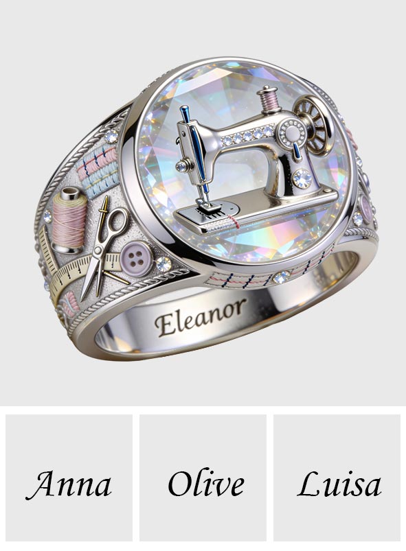 La couture est ma thérapie - Bague chevalière personnalisée