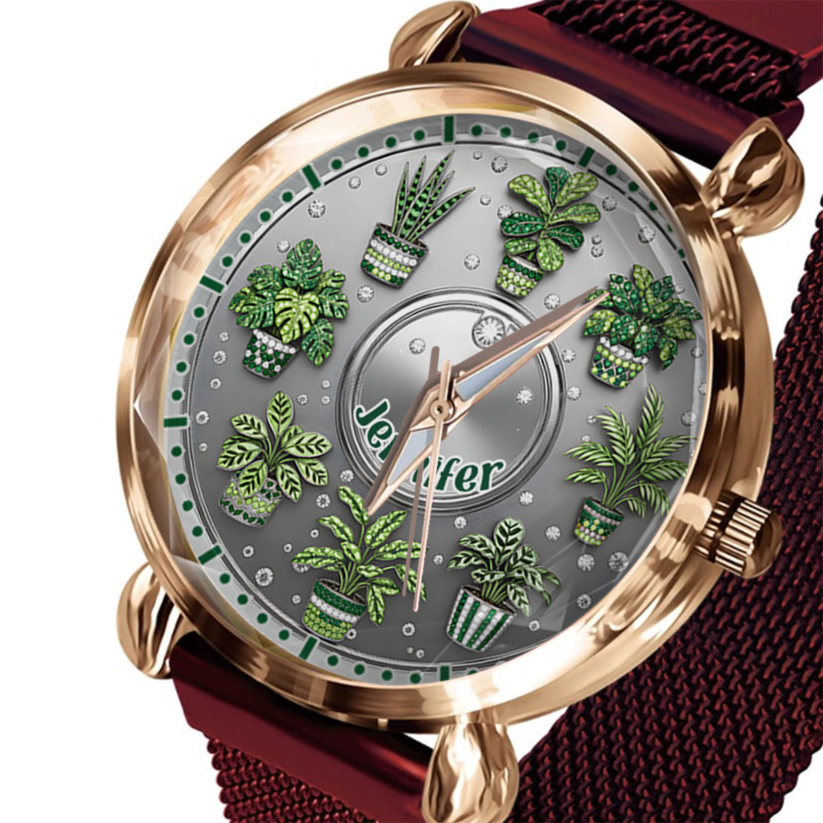 Time For A New Plant - Personalized Gardening Women Hand Watch
