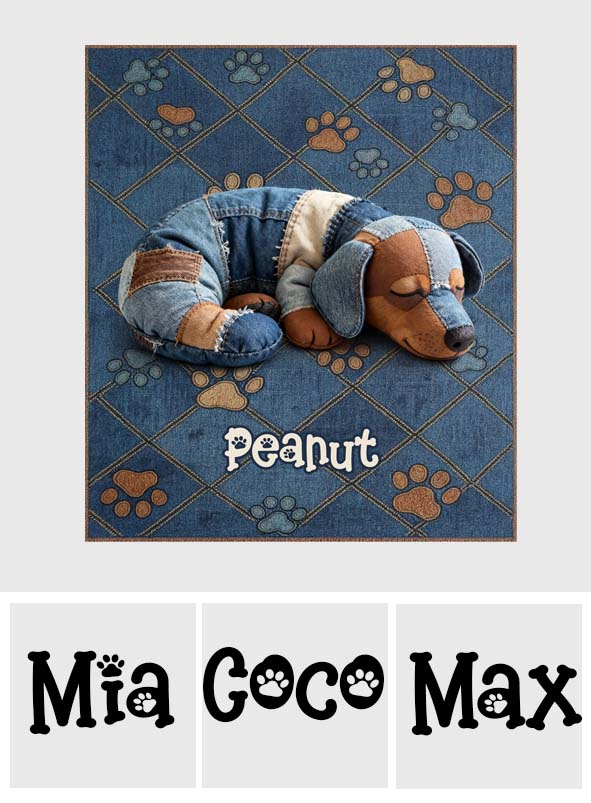 Couverture personnalisée pour chien en patchwork de jeans