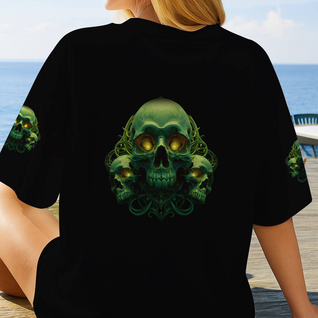 Mon démon est prêt à jouer - T-shirt personnalisé à motif crâne intégral