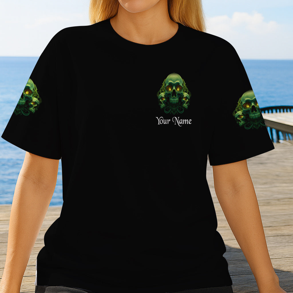 Mon démon est prêt à jouer - T-shirt personnalisé à motif crâne intégral
