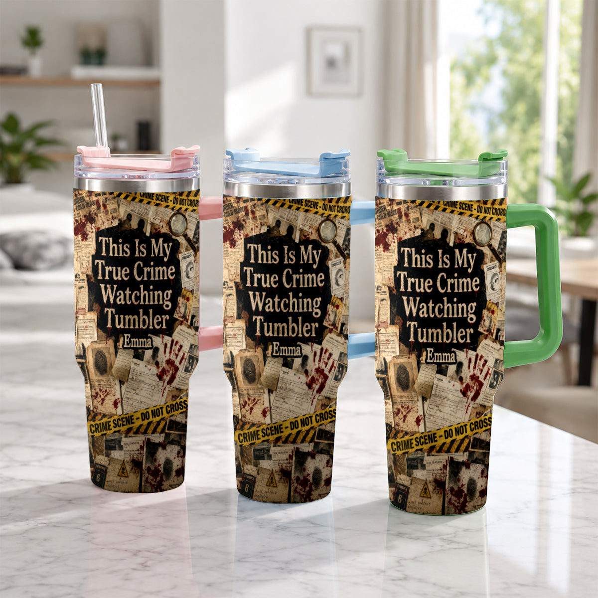 This Is My True Crime Watching Tumbler - Personalized True Crime Tumbler With Plush Charm
