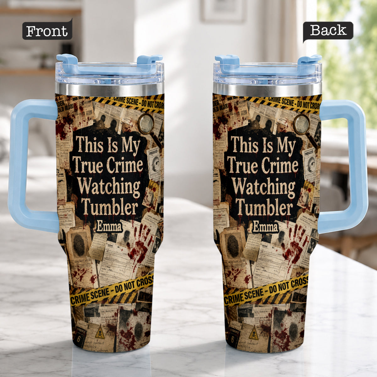 This Is My True Crime Watching Tumbler - Personalized True Crime Tumbler With Plush Charm