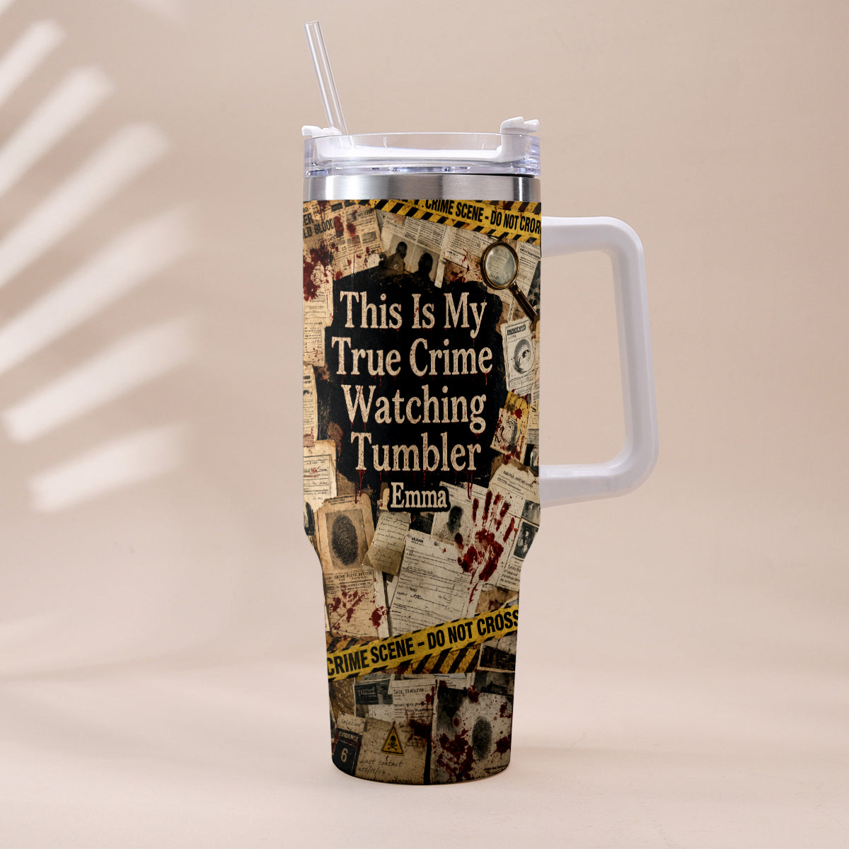 This Is My True Crime Watching Tumbler - Personalized True Crime Tumbler With Plush Charm