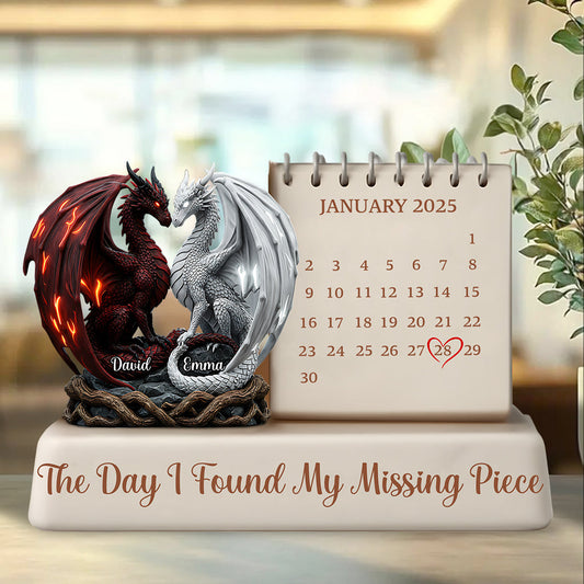 Le jour où j'ai trouvé ma moitié - Plaque acrylique personnalisée pour couple