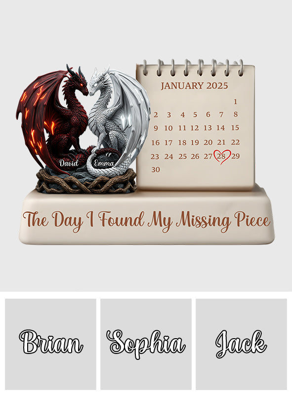 Le jour où j'ai trouvé ma moitié - Plaque acrylique personnalisée pour couple