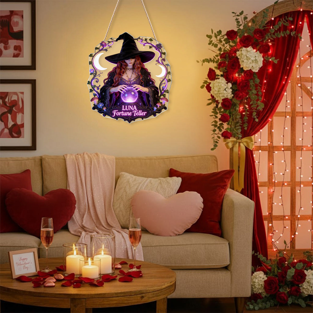 Décoration de Chambre de Sorcière - Enseigne Acrylique LED Personnalisée