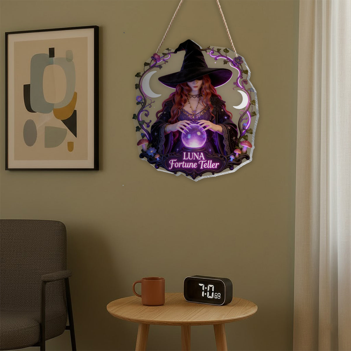 Décoration de Chambre de Sorcière - Enseigne Acrylique LED Personnalisée