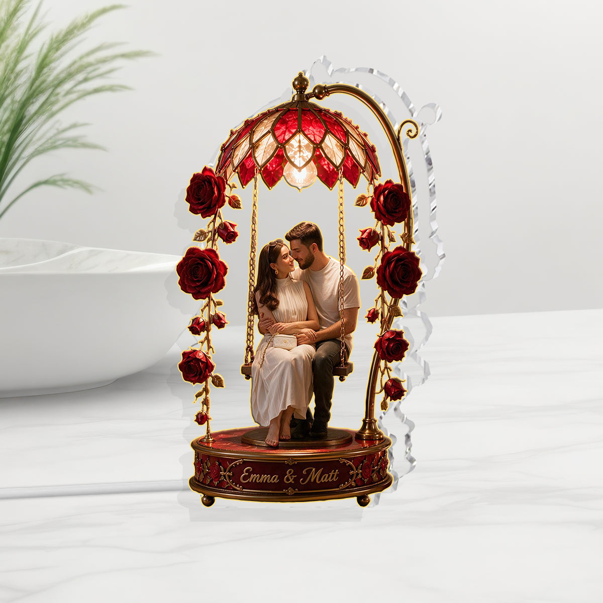 Any Photo You & Me - Personalized Couple Acrylic LED Night Light