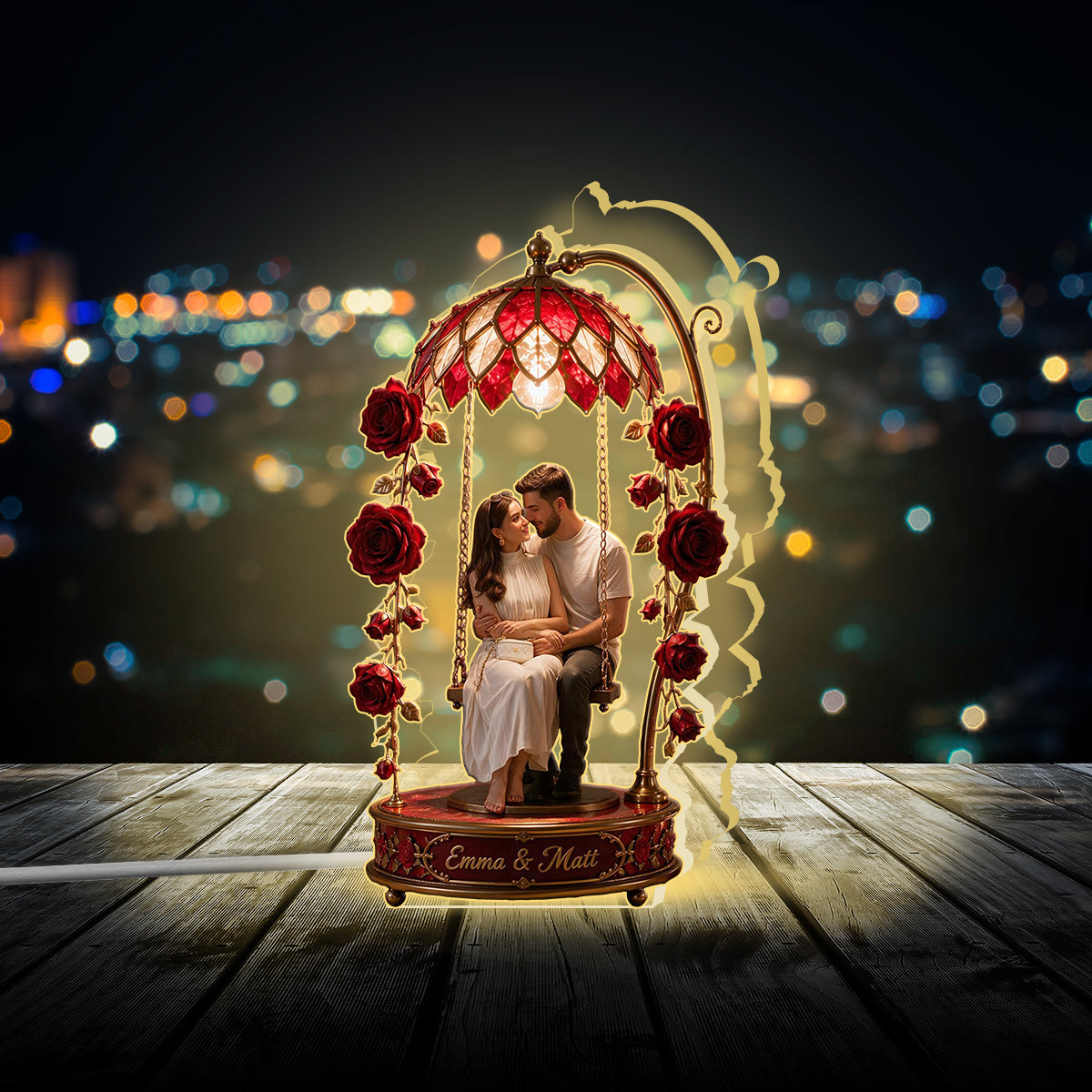 Any Photo You & Me - Personalized Couple Acrylic LED Night Light