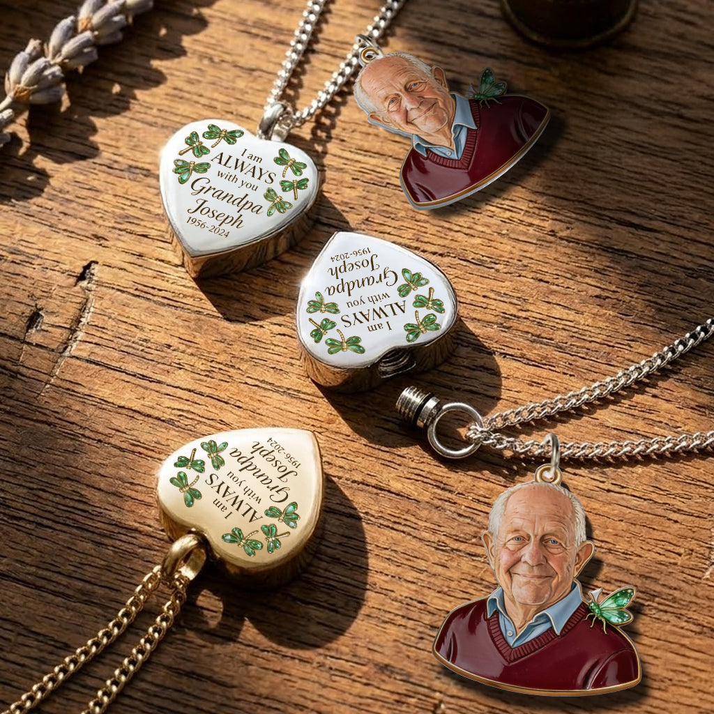 I'm Always By Your Side - Personalized Memorial Urn Pendant Necklace