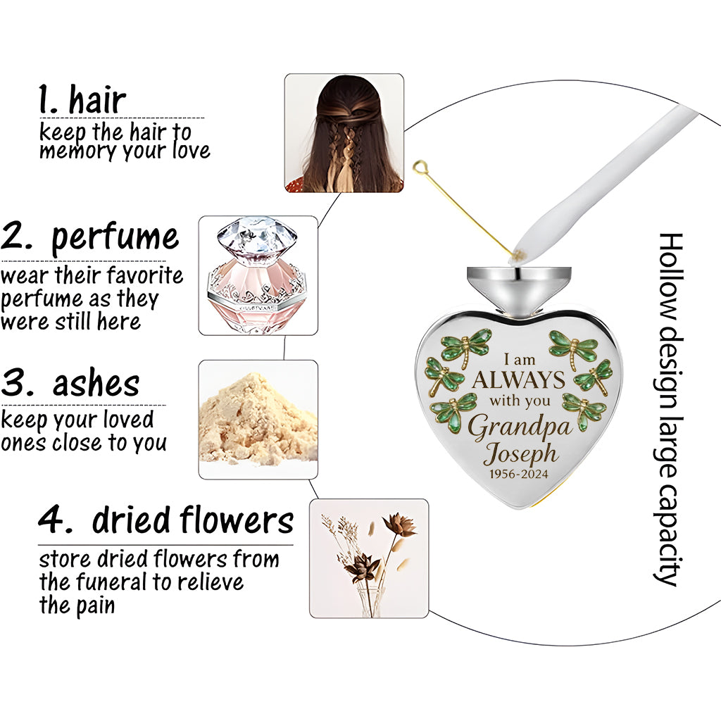 I'm Always By Your Side - Personalized Memorial Urn Pendant Necklace