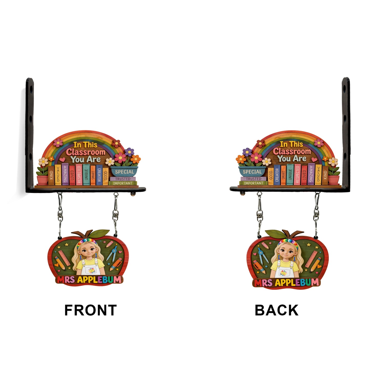 In This Classroom, You Are - Personalized Teacher Wooden Wall Mount Sign