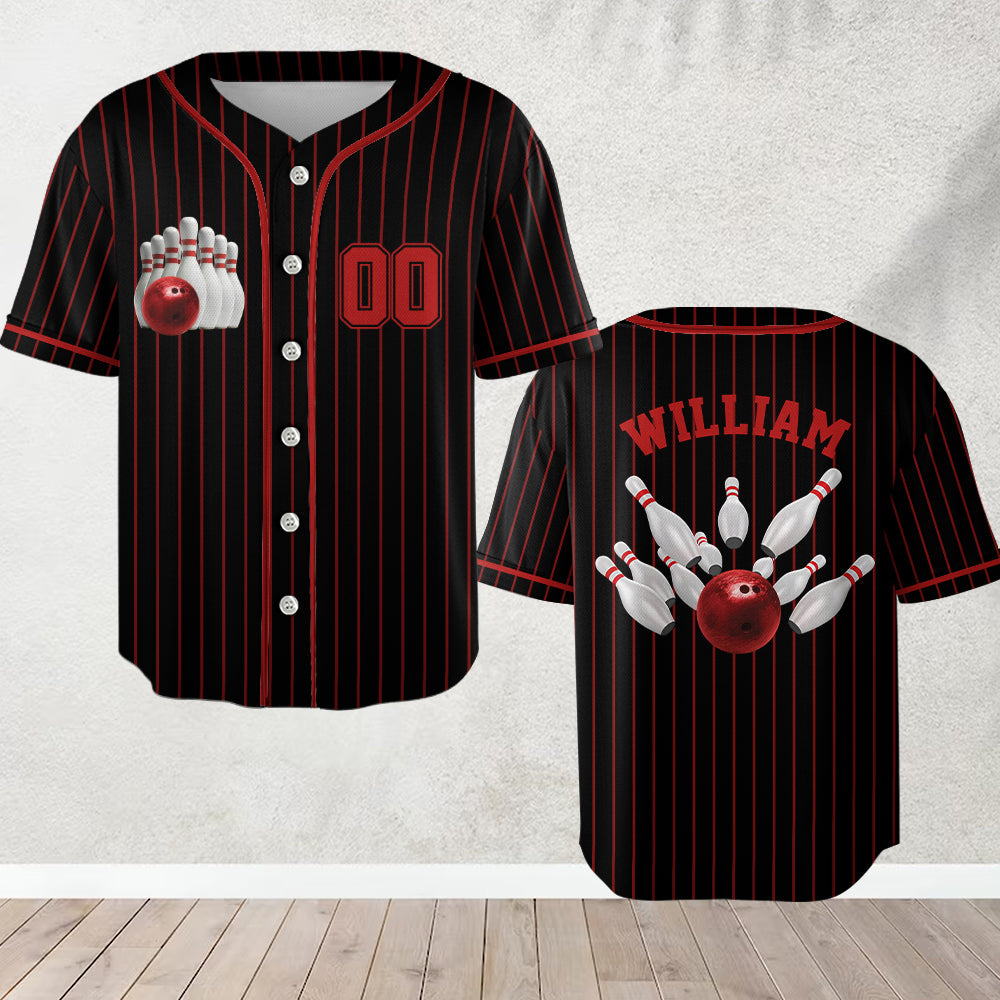 Je préférerais être au bowling - Maillot de baseball personnalisé pour le bowling