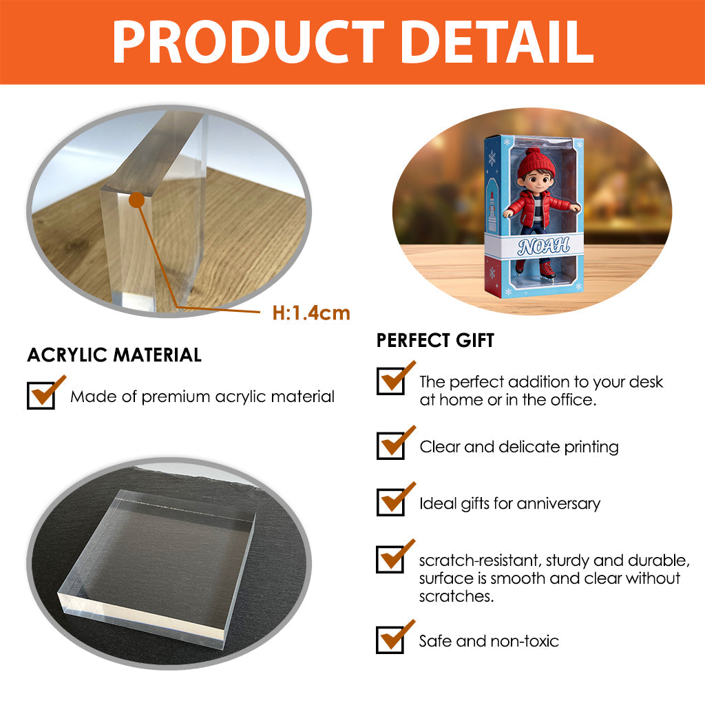 Any Sport - Ice Skating, Skiing, Hockey,... - Personalized Ice Skating Custom Shaped Acrylic Plaque