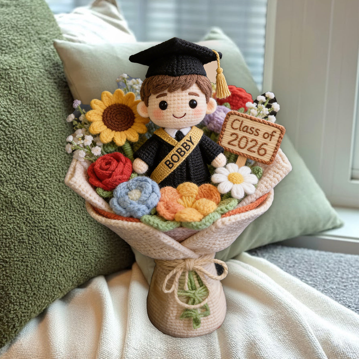 Happy Graduation Gift - Personalized Graduation Premium Faux Fur Pillow