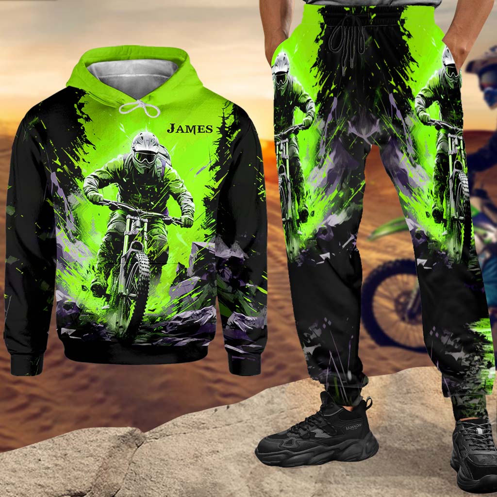 Sweat à capuche et pantalon de survêtement personnalisés pour motocross
