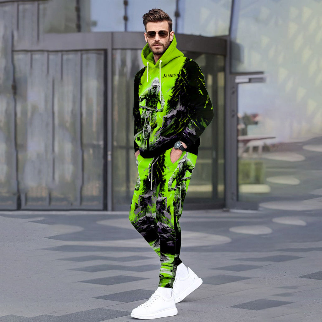 Sweat à capuche et pantalon de survêtement personnalisés pour motocross