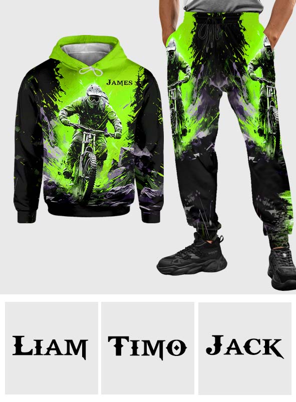 Sweat à capuche et pantalon de survêtement personnalisés pour motocross