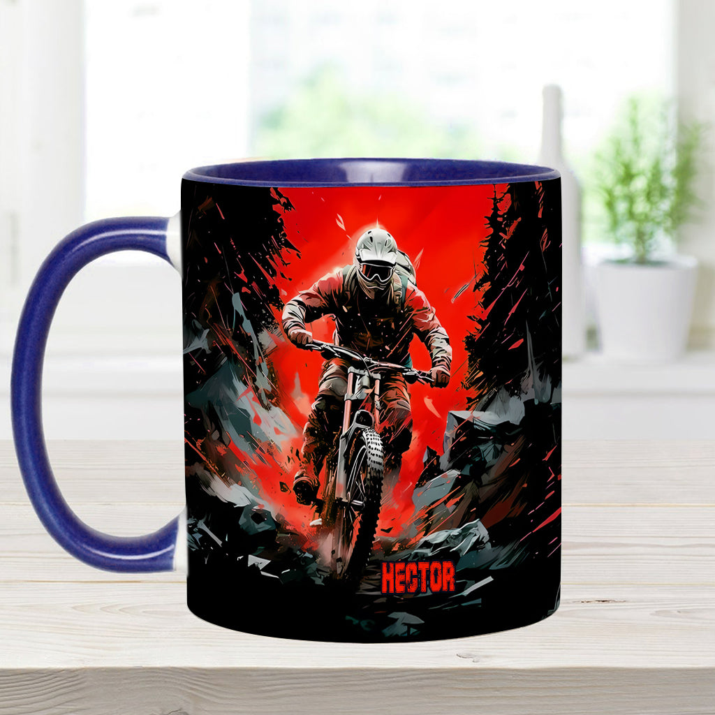 Mug personnalisé à l'effigie de motocross et de ses motifs de motocross