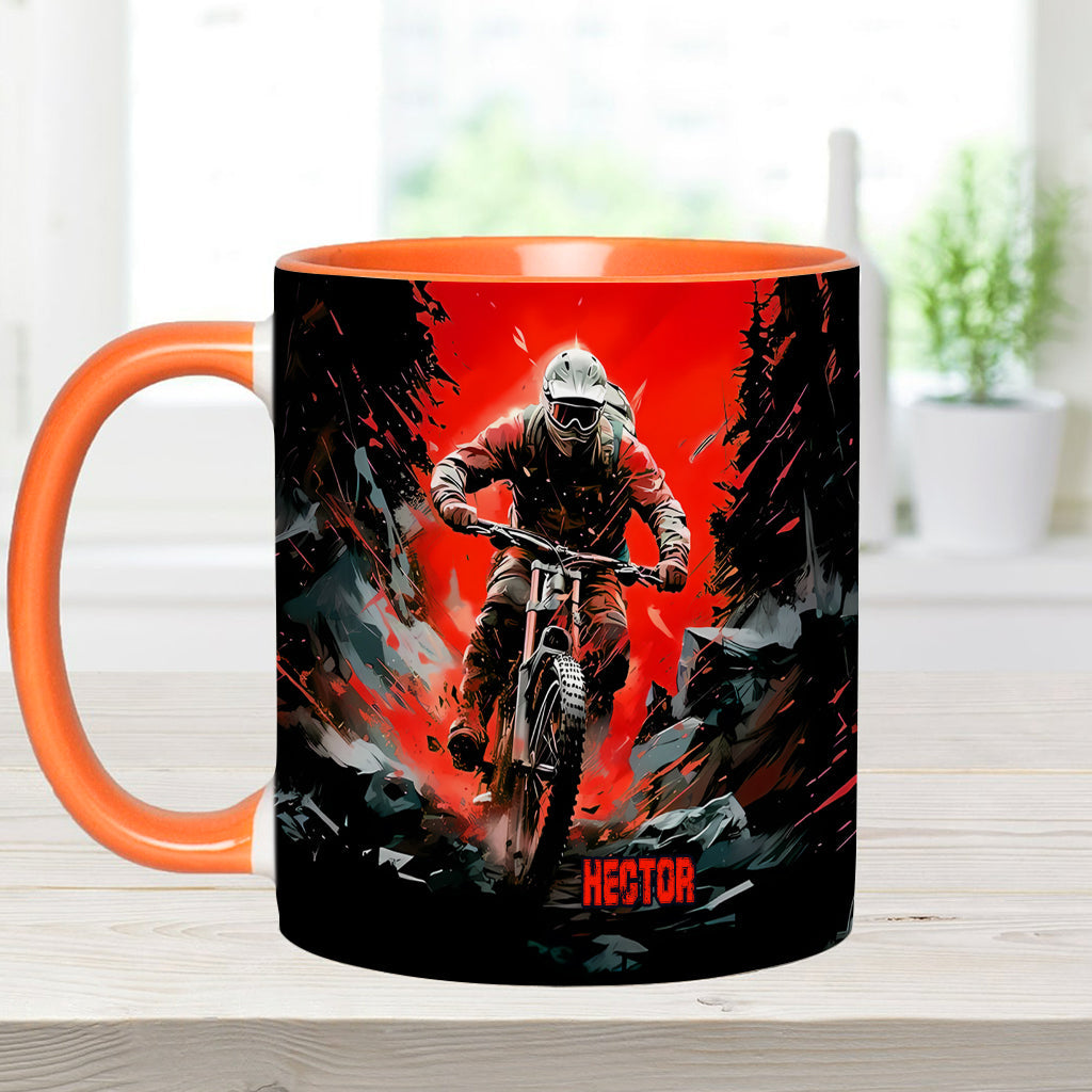 Mug personnalisé à l'effigie de motocross et de ses motifs de motocross