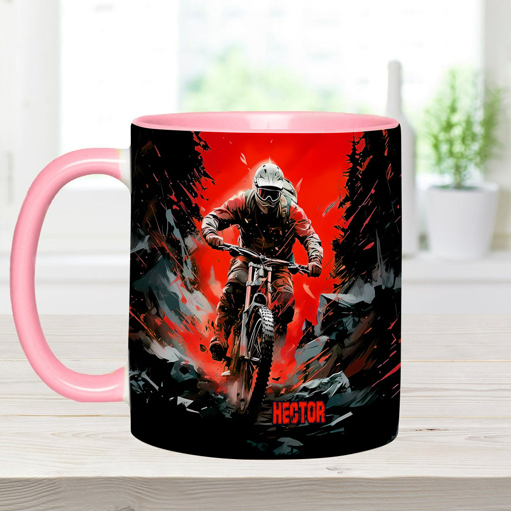 Mug personnalisé à l'effigie de motocross et de ses motifs de motocross