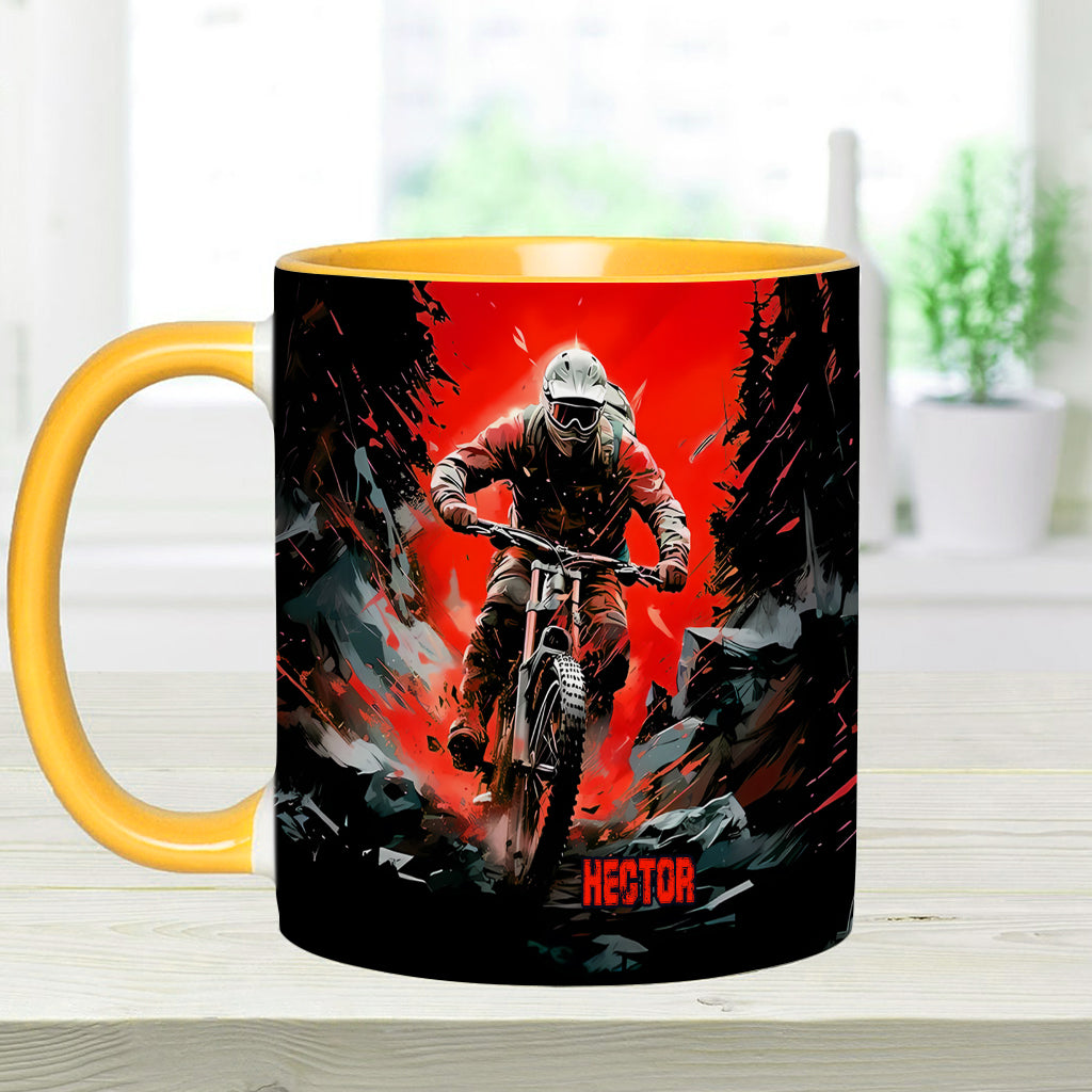 Mug personnalisé à l'effigie de motocross et de ses motifs de motocross