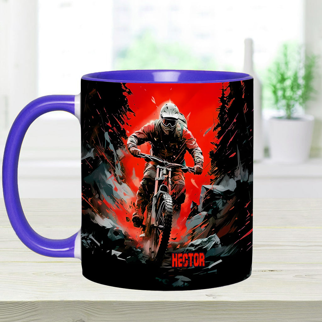 Mug personnalisé à l'effigie de motocross et de ses motifs de motocross