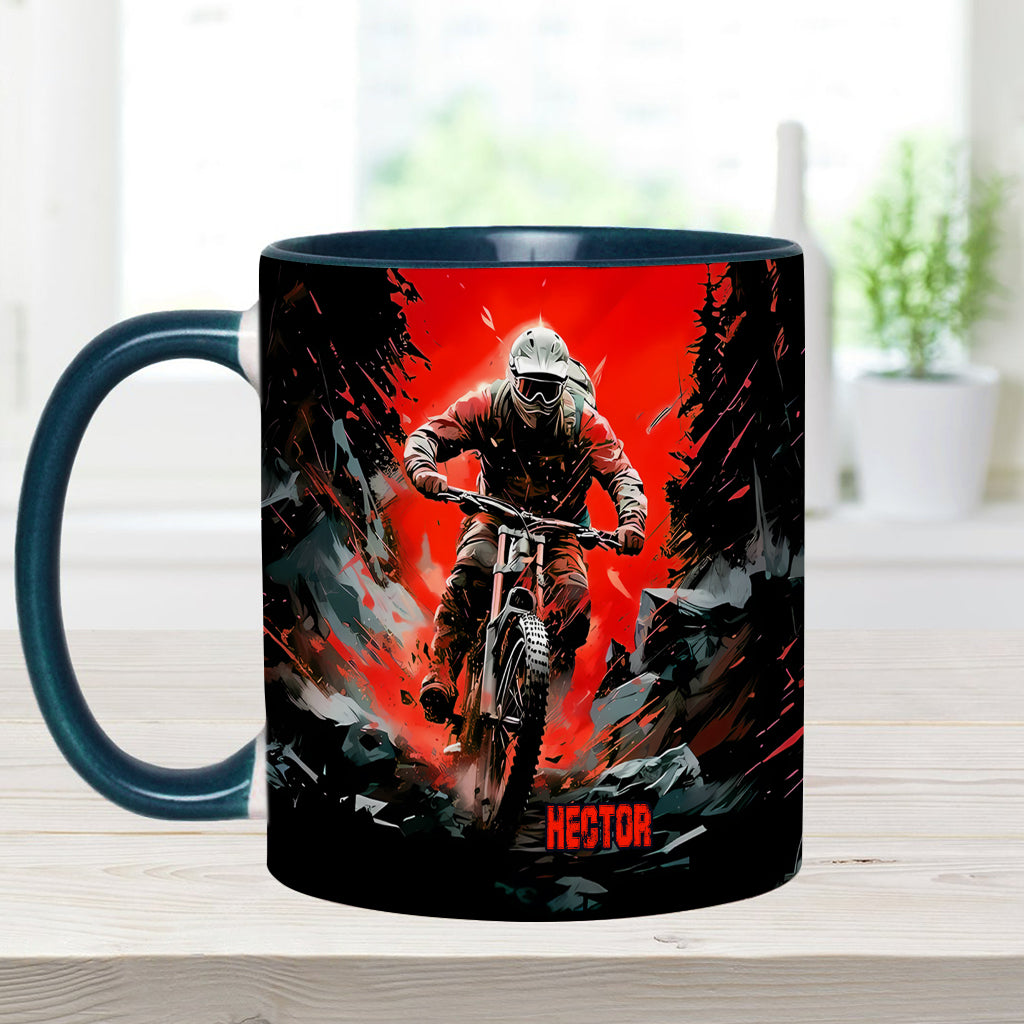 Mug personnalisé à l'effigie de motocross et de ses motifs de motocross