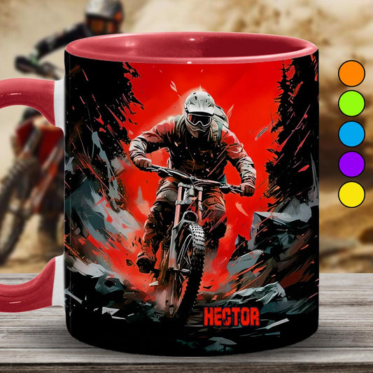 Mug personnalisé à l'effigie de motocross et de ses motifs de motocross