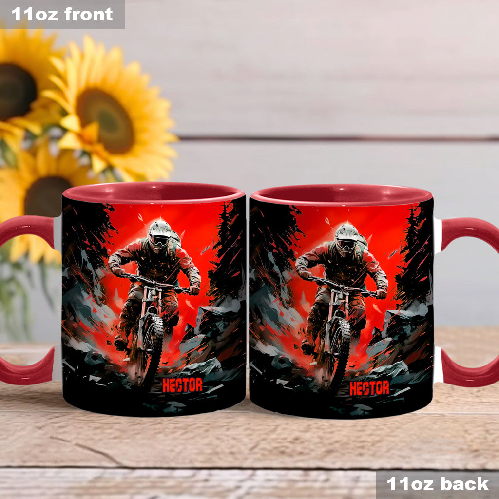 Mug personnalisé à l'effigie de motocross et de ses motifs de motocross