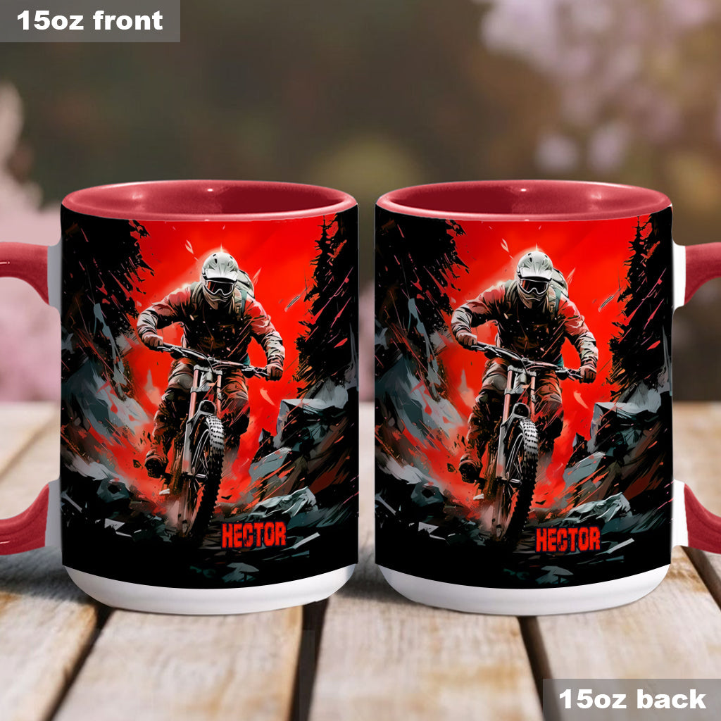 Mug personnalisé à l'effigie de motocross et de ses motifs de motocross