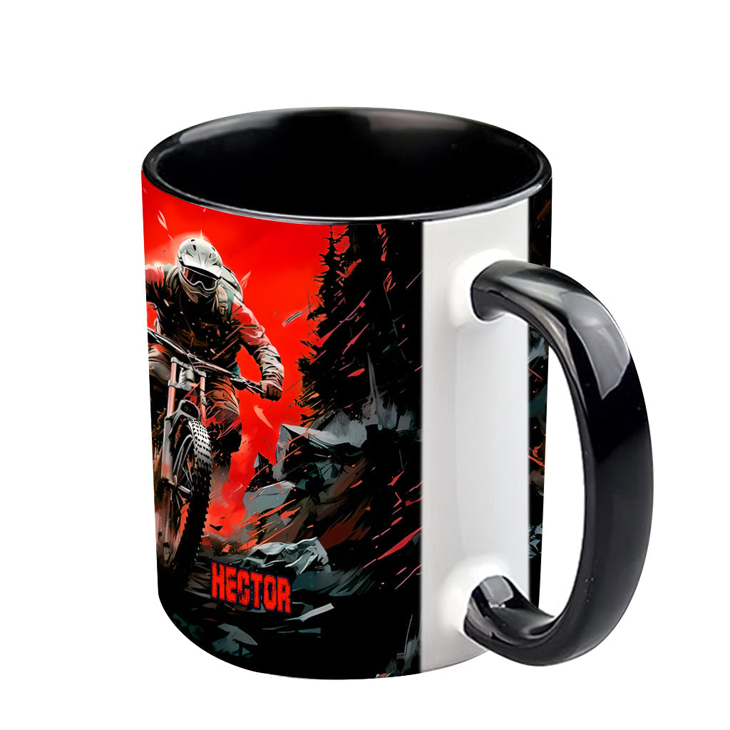Mug personnalisé à l'effigie de motocross et de ses motifs de motocross