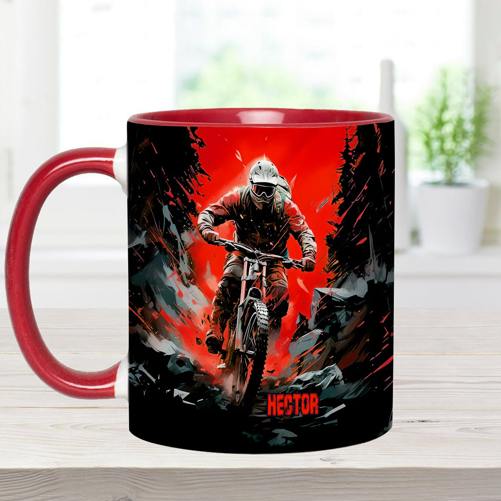 Mug personnalisé à l'effigie de motocross et de ses motifs de motocross