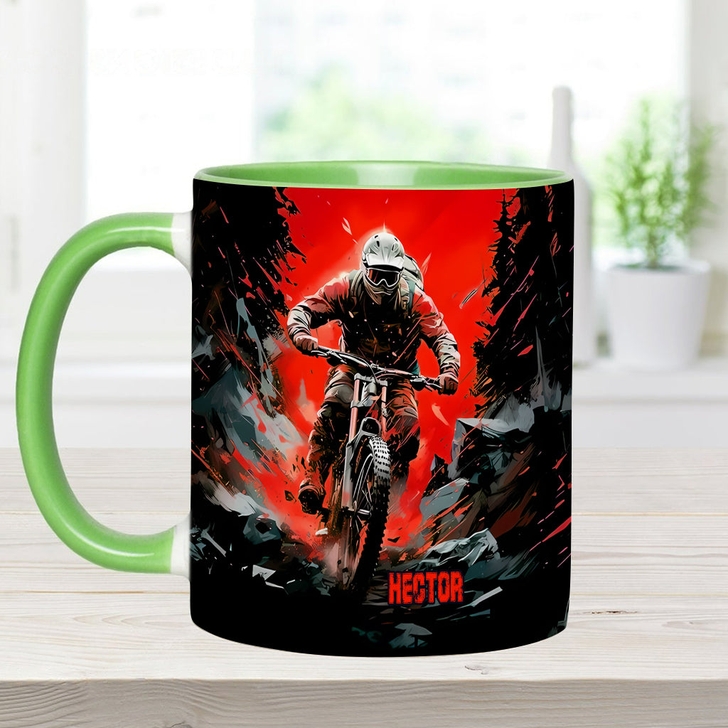 Mug personnalisé à l'effigie de motocross et de ses motifs de motocross
