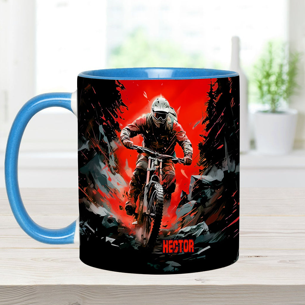 Mug personnalisé à l'effigie de motocross et de ses motifs de motocross