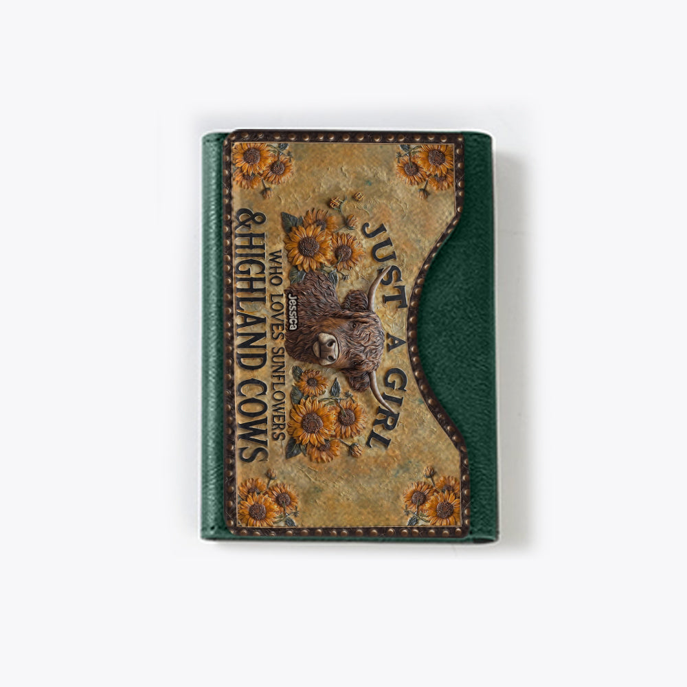 Juste une fille qui aime les vaches des Highlands - Portefeuille Magsafe personnalisé avec vache des Highlands