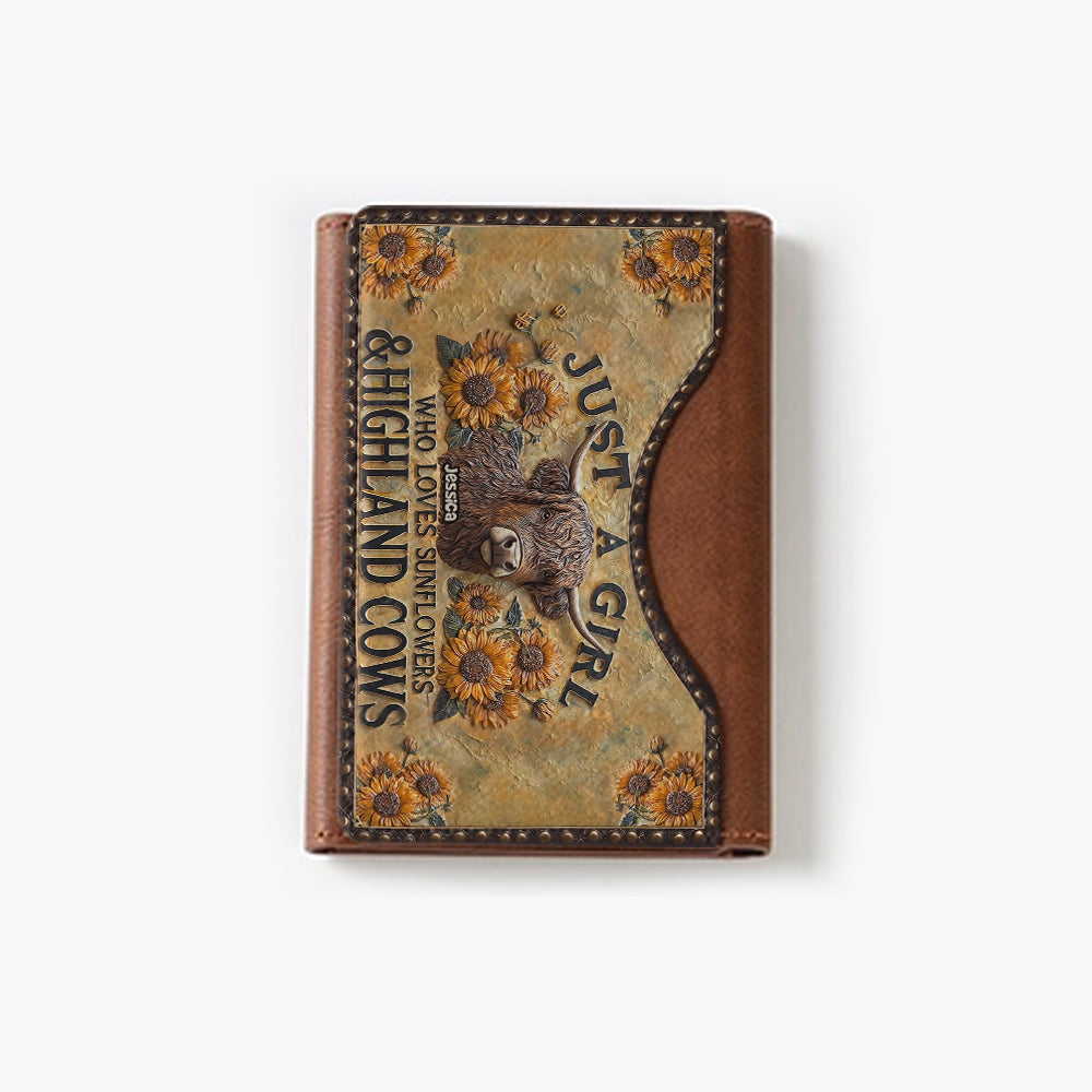 Juste une fille qui aime les vaches des Highlands - Portefeuille Magsafe personnalisé avec vache des Highlands