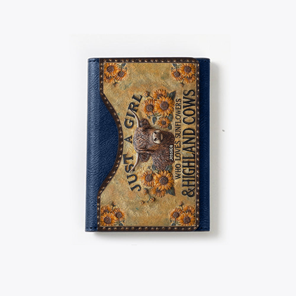 Juste une fille qui aime les vaches des Highlands - Portefeuille Magsafe personnalisé avec vache des Highlands