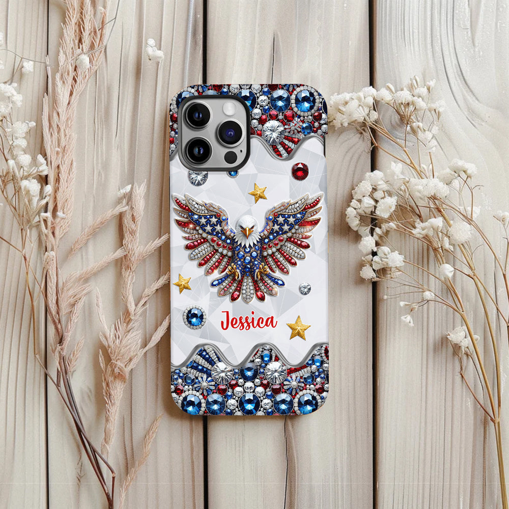 Patriotic Eagle - Personalized Bald Eagle Full Print Phone Case
