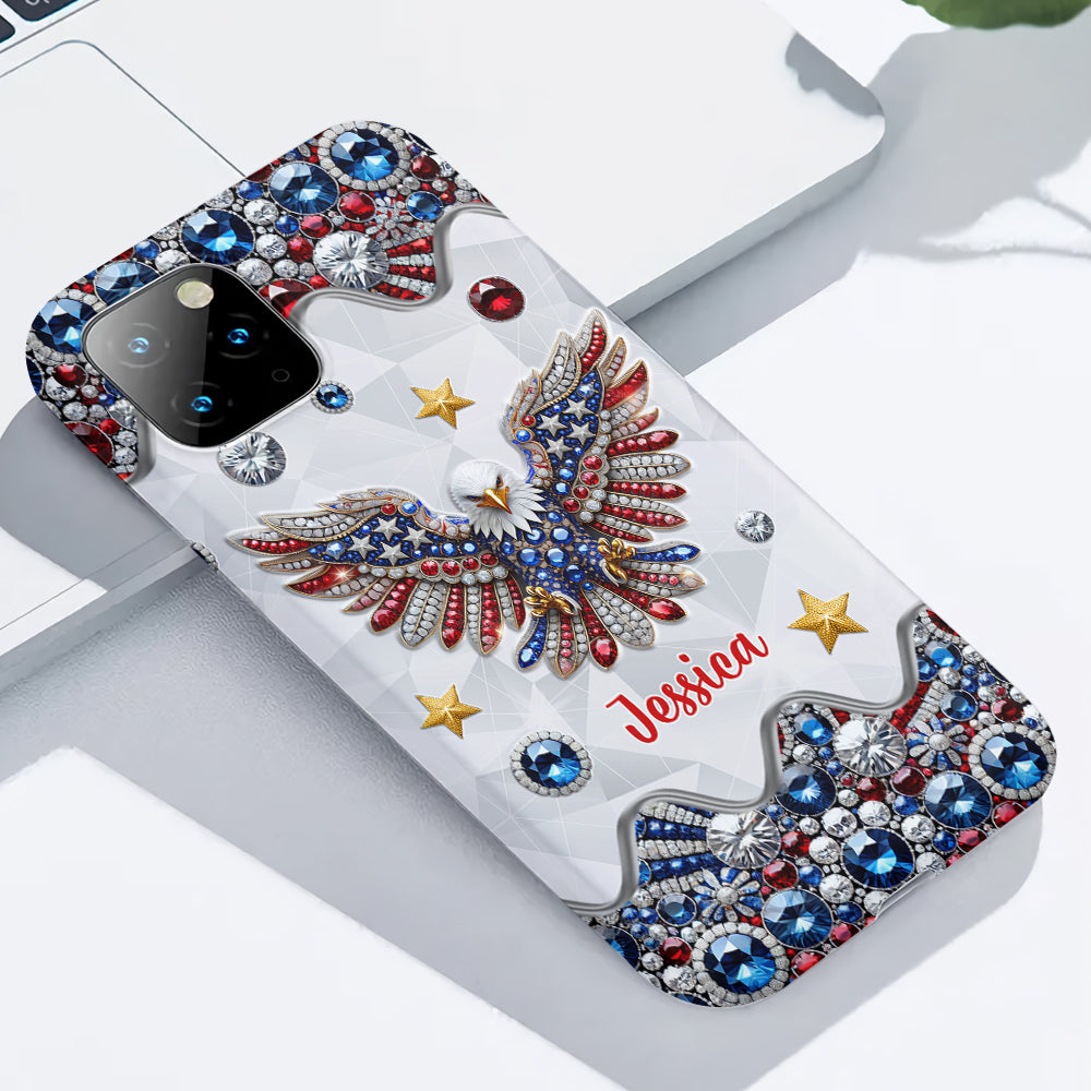 Patriotic Eagle - Personalized Bald Eagle Full Print Phone Case