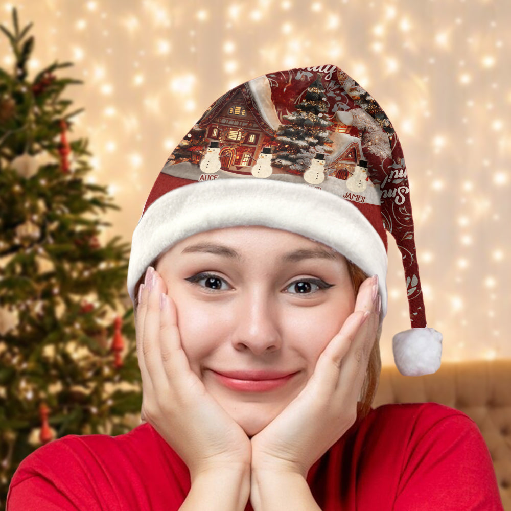 Notre famille - Chapeau de Père Noël personnalisé pour toute la famille