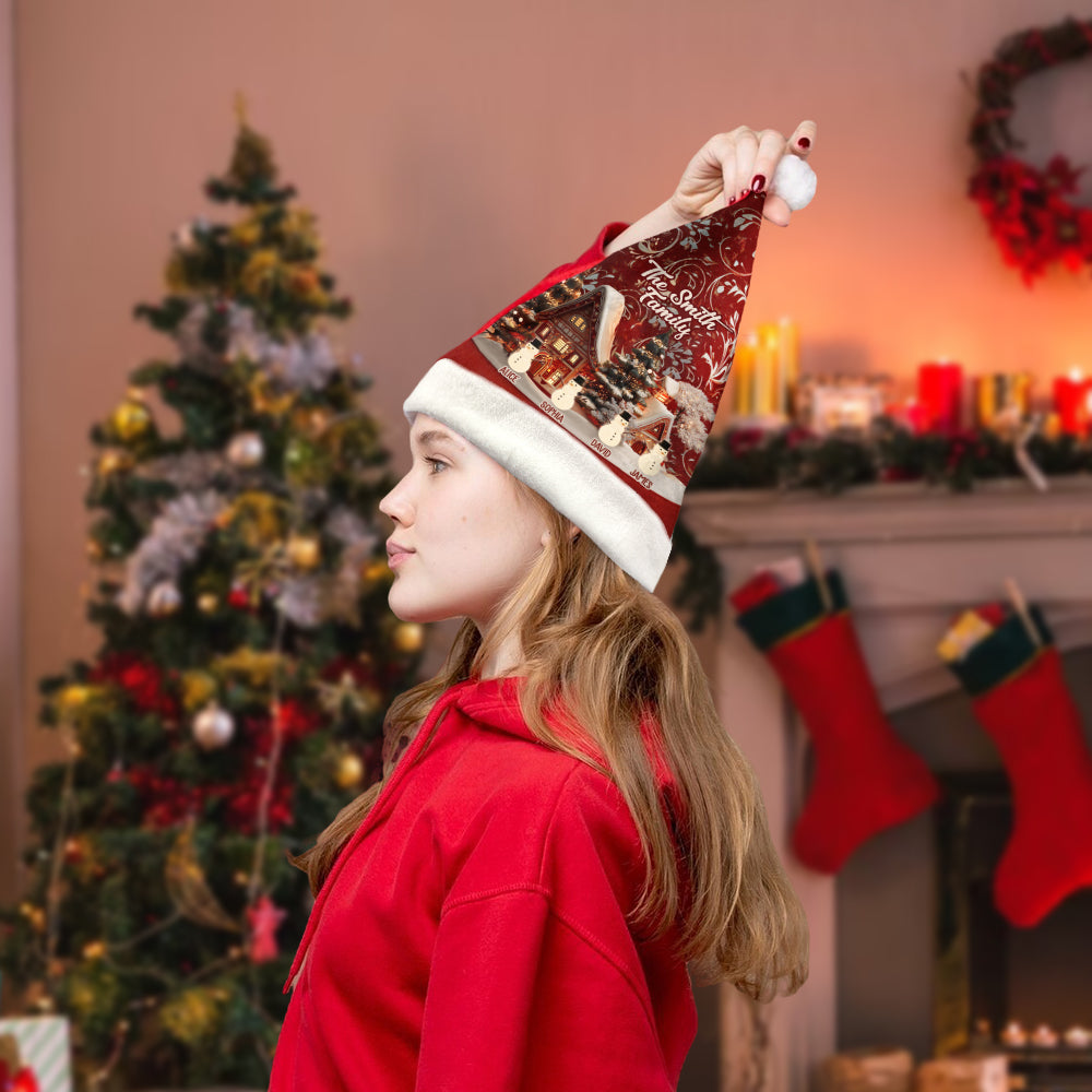 Notre famille - Chapeau de Père Noël personnalisé pour toute la famille