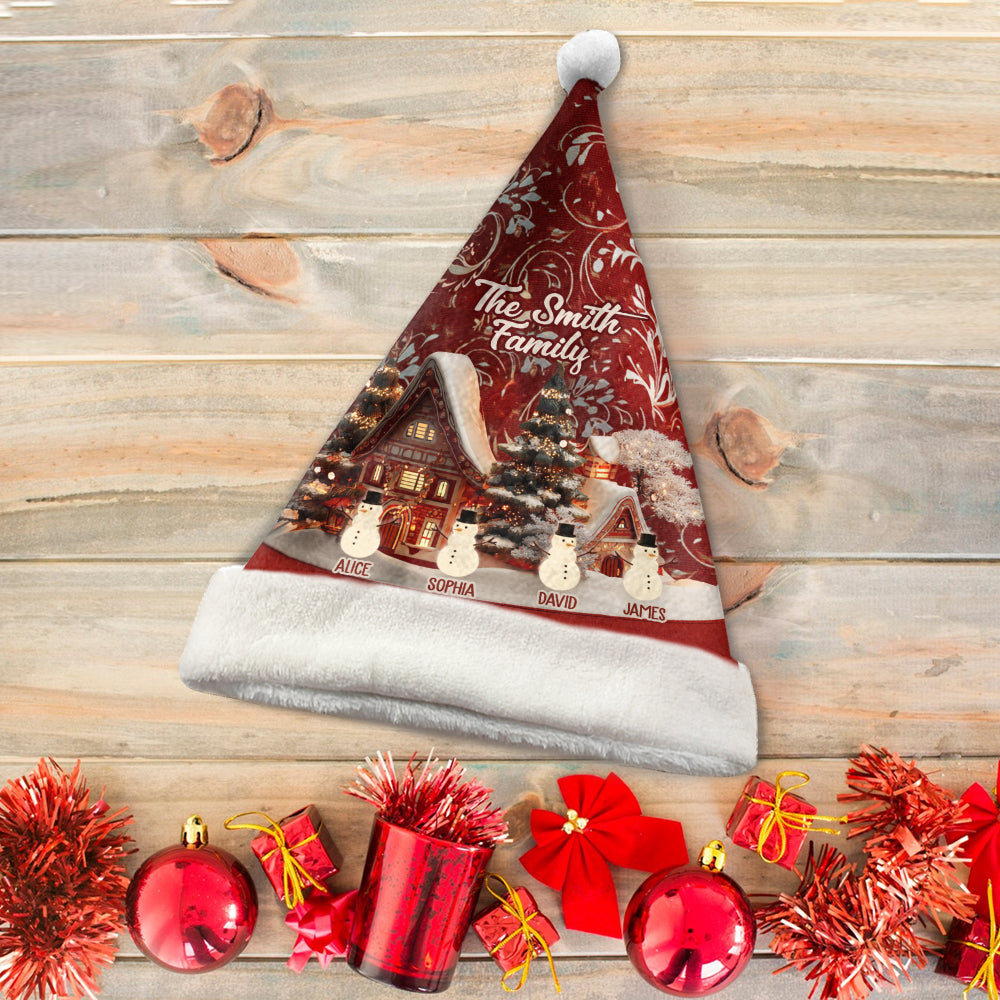 Notre famille - Chapeau de Père Noël personnalisé pour toute la famille