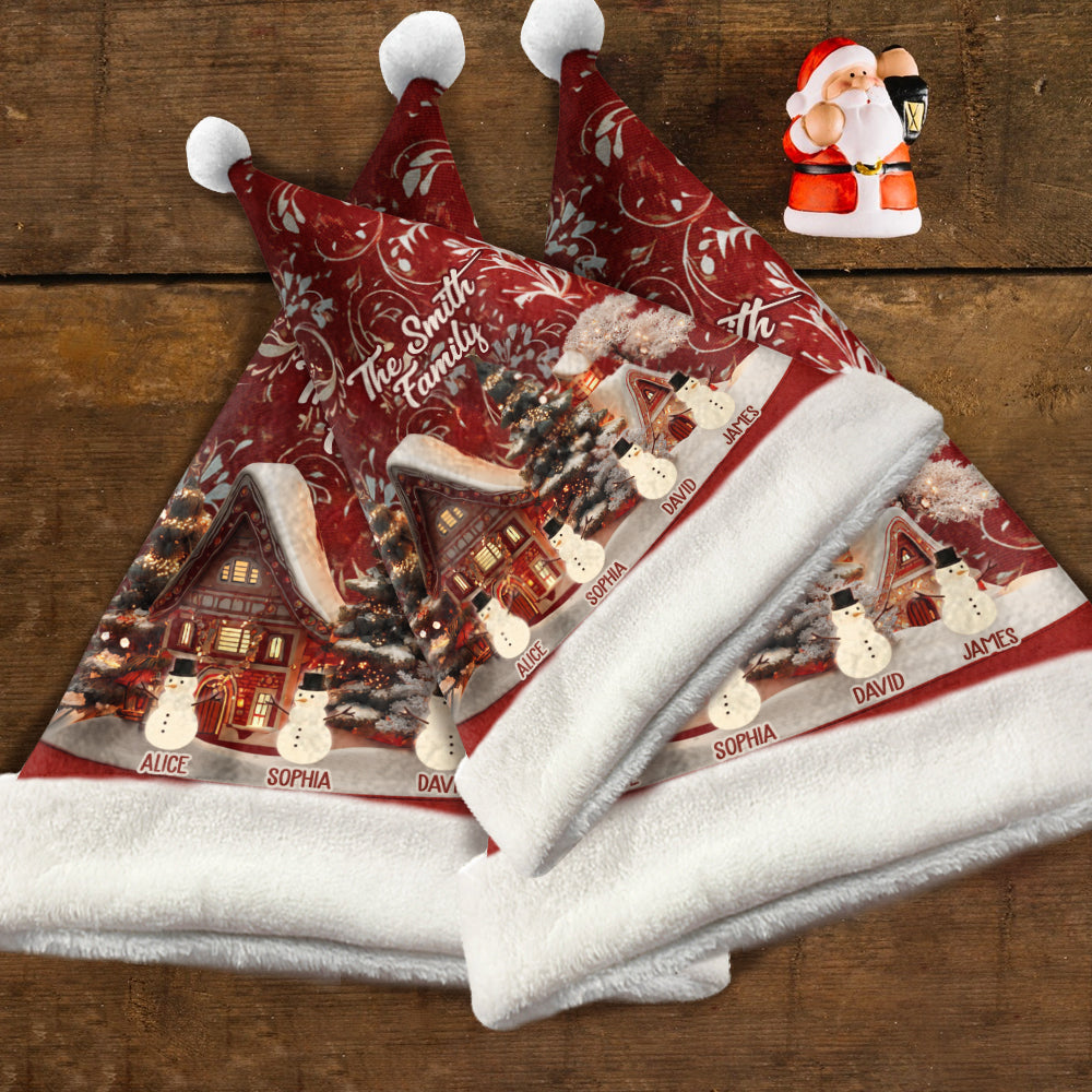 Notre famille - Chapeau de Père Noël personnalisé pour toute la famille