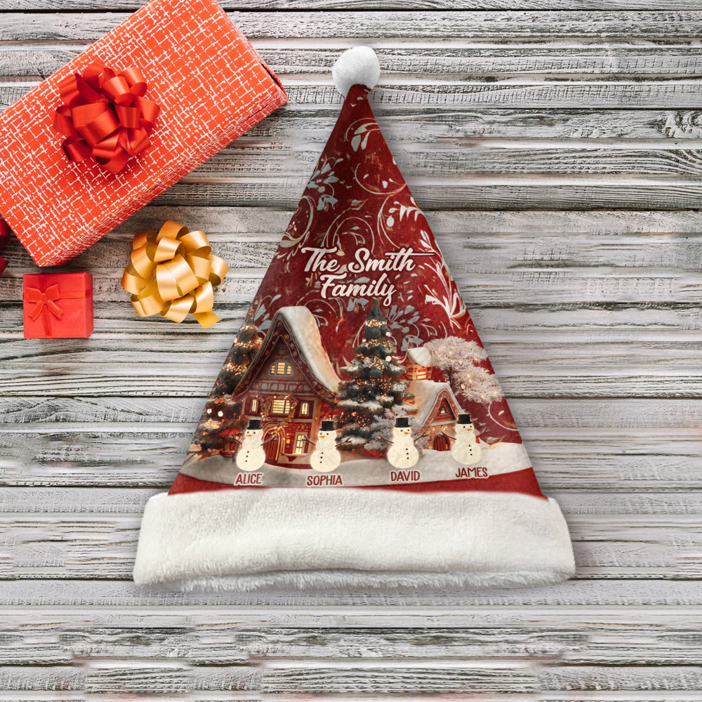 Notre famille - Chapeau de Père Noël personnalisé pour toute la famille